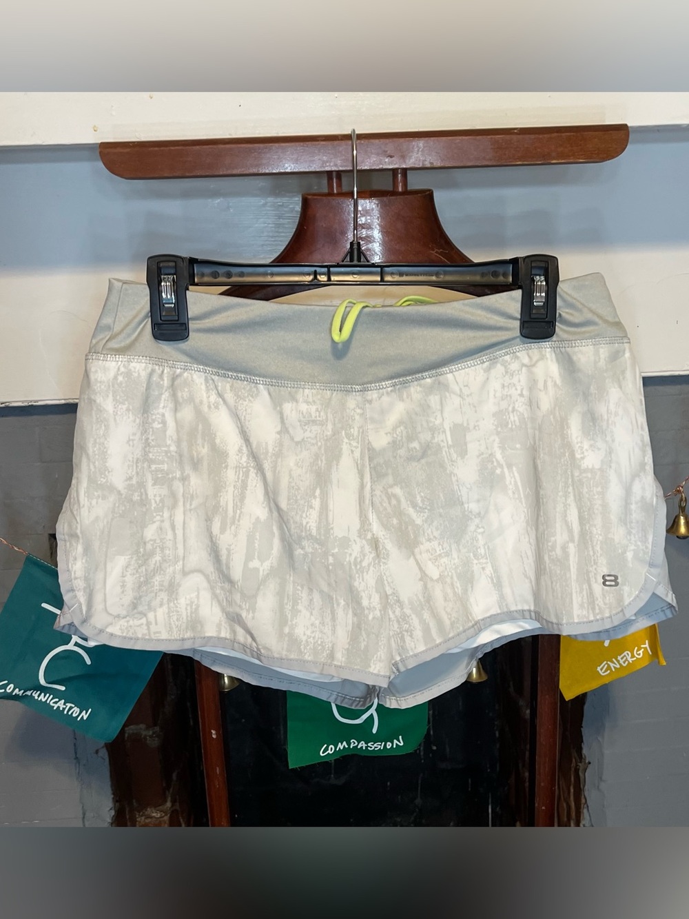 White/grey Athletic Shorts